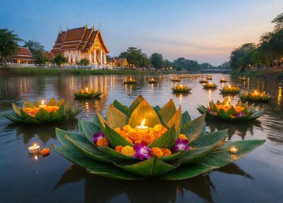 Floating Lotus Lanterns