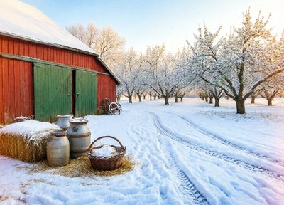 Frosted Farmyard