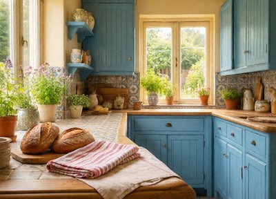 Blue Cottage Kitchen