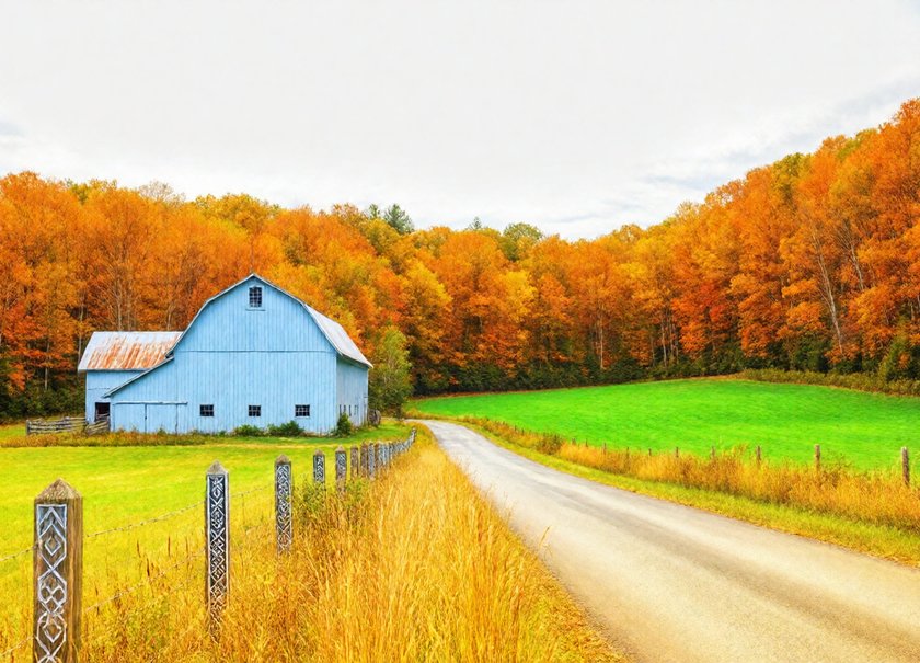 Quiet Autumn Farm