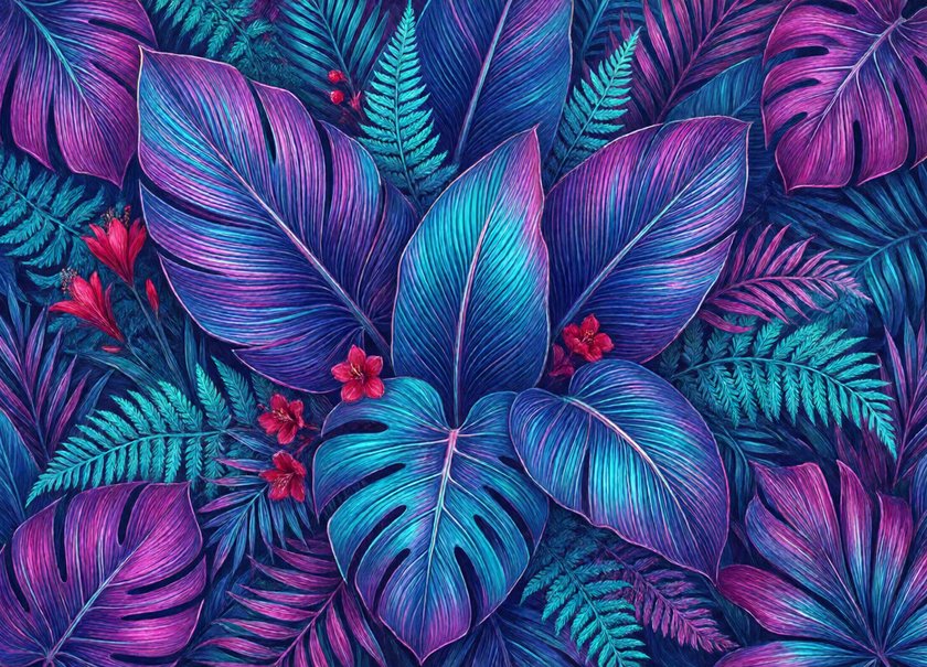 Tropical Jewel Leaves
