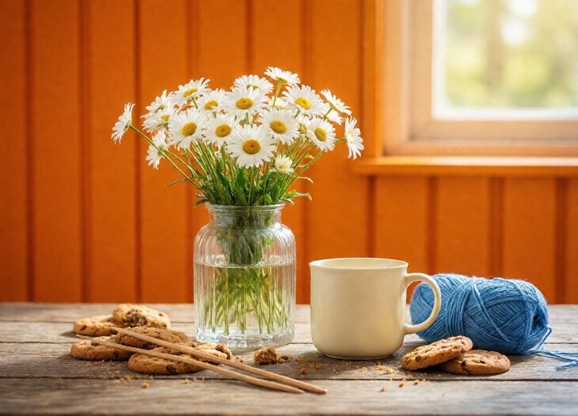 Daisies and Knitting