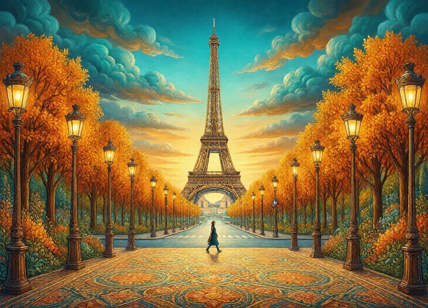 Paris Autumn Twilight